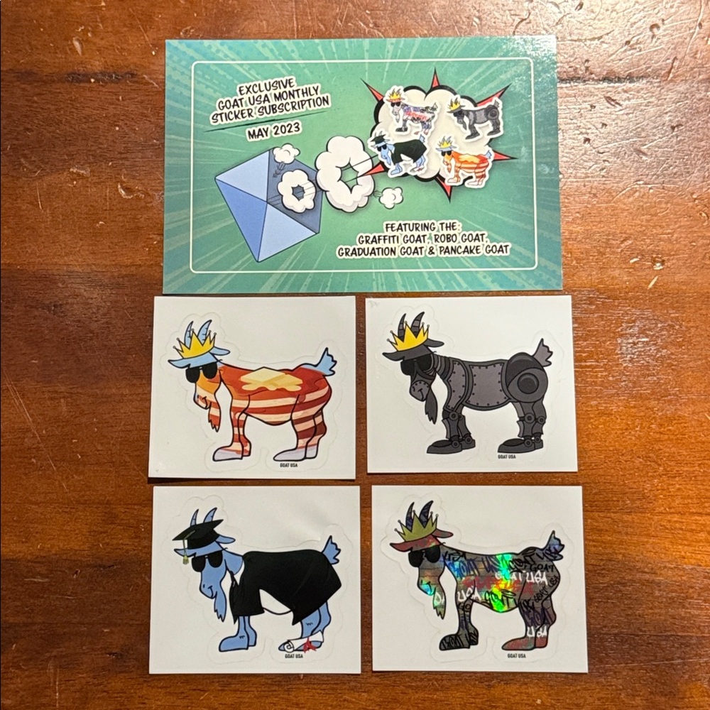 GOAT USA May 2023 Subscription Stickers